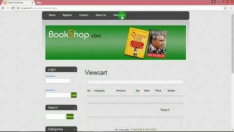 Online Book Store Project in PHP and MySQL