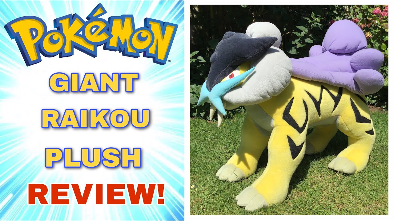 Giant Pokemon Centre Raikou Plush Review Youtube