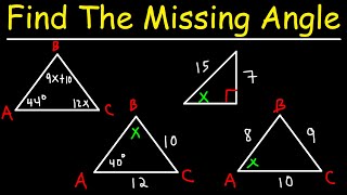 How To Calculate The Missing Angle In a Triangle