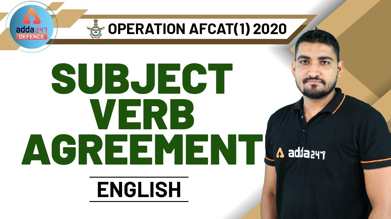 AFCAT 2020 | English | Subject Verb Agreement