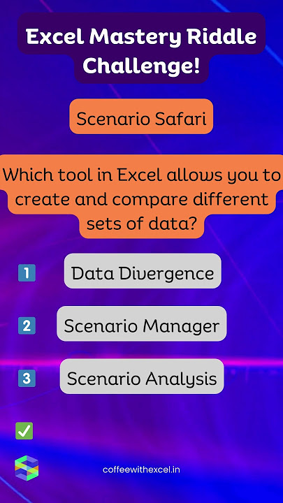 Scenario Safari I Crack the Code: Excel Mastery Riddle Challenge! 🧩✨ #exceleducation  #excelmastery