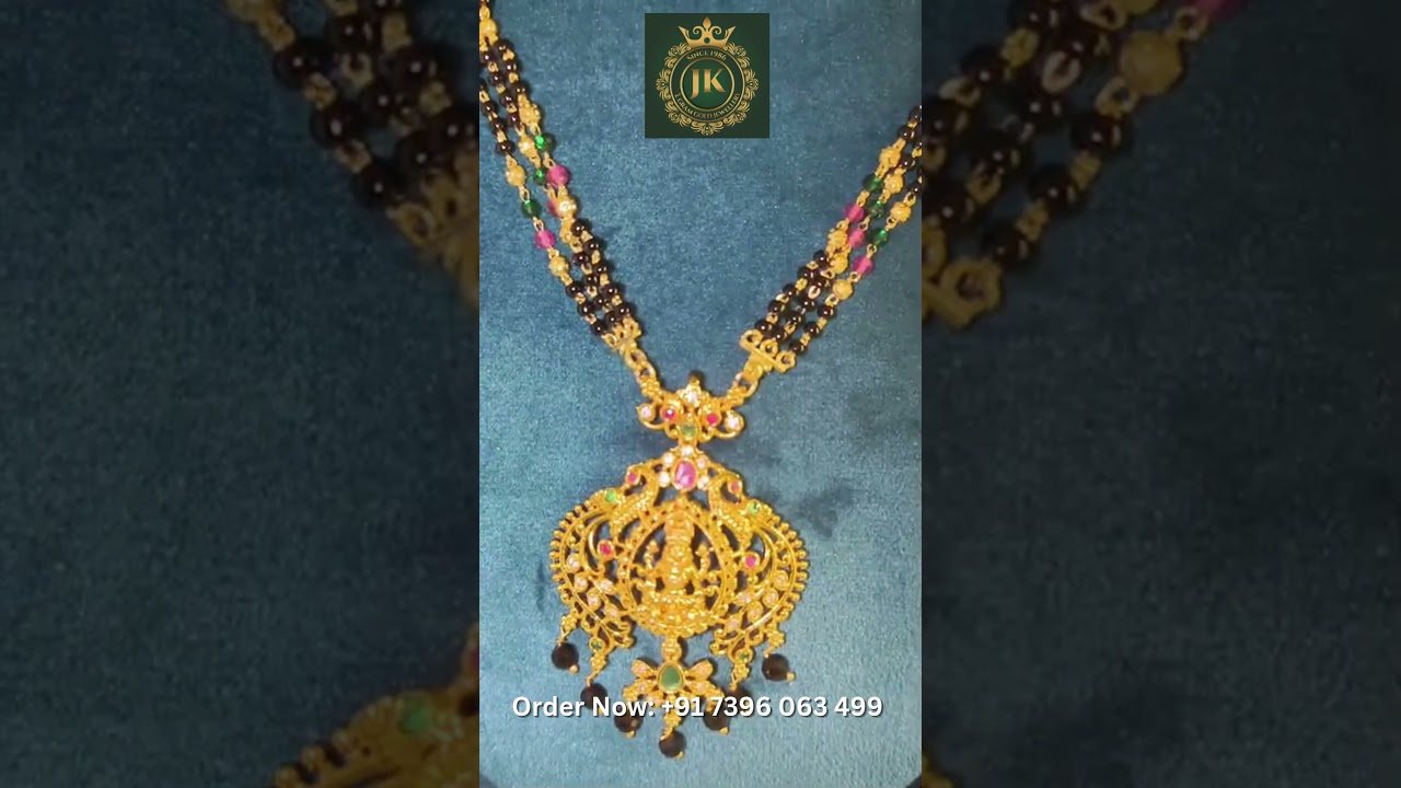 Nallapusalu Black Beads Chain | Metal Polish | 6 Months Guarantee | Traditional Daily Wear Jewellery