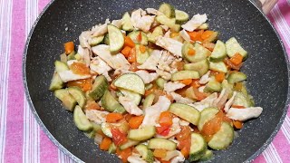 STRACCETTI DI POLLO PICCANTE ALLE VERDURE 