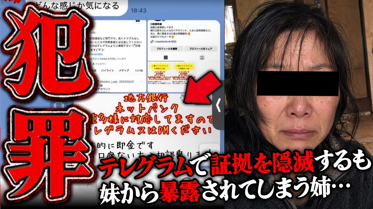 【闇バイト】妹から犯罪行為を暴露される姉…テレグラムで証拠隠滅し嘘を貫く。 #コレコレ切り抜き