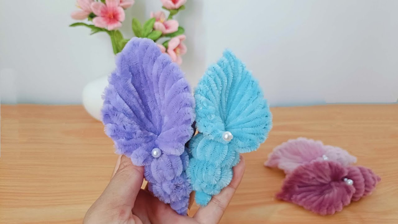 How to Make a Beautiful Seashell from Pipe Cleaner | Velvet Wire Shell Craft