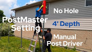 Postmaster Post Setting Post Driver, No Dig, No Concrete, How To Set up PostMaster Metal Fence Post