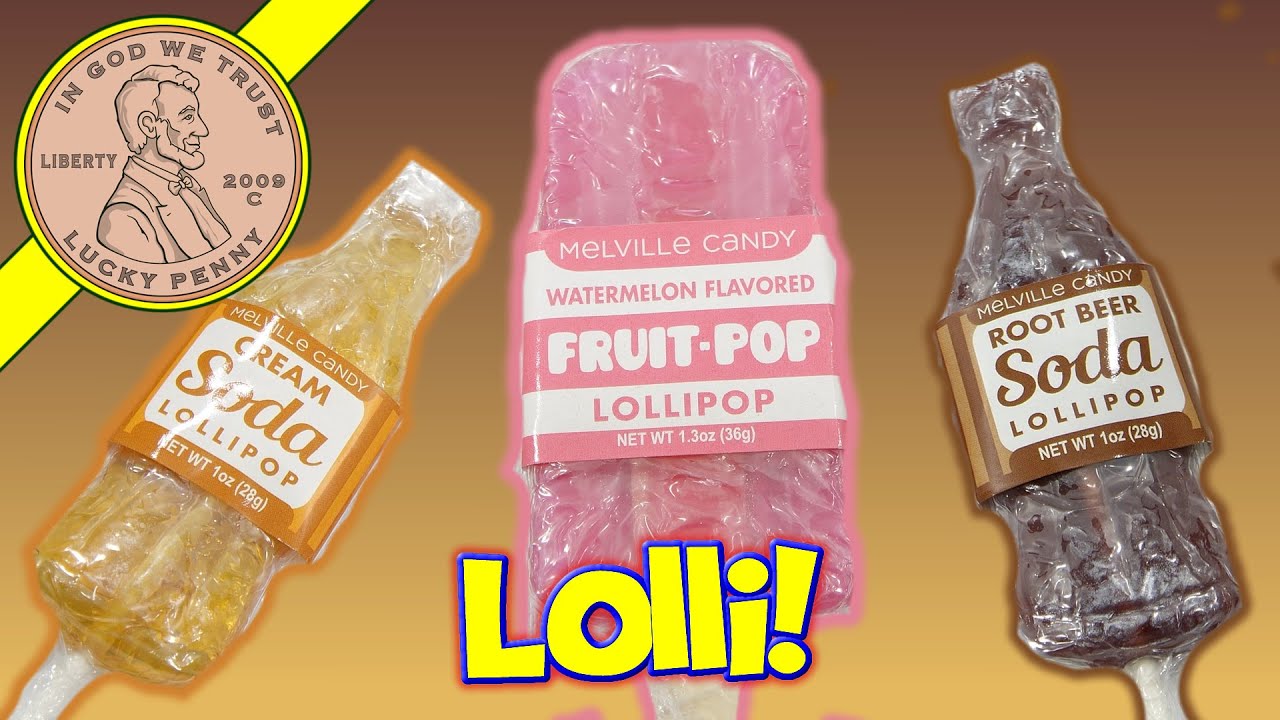 Soda Lollipops Root Beer, Cream Soda & Fruit Popsicle Candy YouTube
