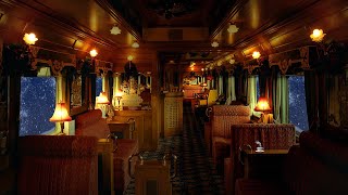 Уютная атмосфера в кабине поезда со звуками метели и поезда для сна и расслабления