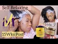 🍃How To Relax Your Own Hair | Using Motions Mild Lye Relaxer | 15wks Post | Prep and Demo | VickyJ