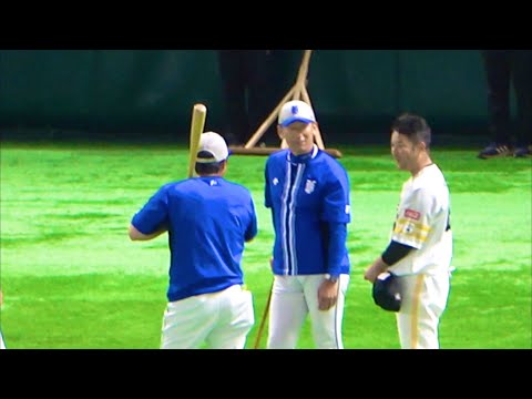 嶺井博希、元気そうw 三浦監督ら古巣のベイスターズに挨拶回り 横浜DeNAベイスターズ 2023/6/6