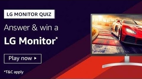 Amazon Lg Monitor Quiz Answers | Win LG Monitor  Amazon Quiz Answers Today | Vikas Kohli | June 2020
