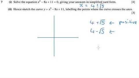 AS Pure Maths - Quadratics OCR C1 January 2006 q7ii