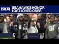 Seahawks honor lost loved ones at Lumen Field during Super Bowl celebration