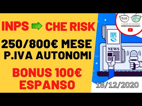 INPS CHE RISK + BONUS 100€ ESCLUSI + CIG AUTONOMI E P. IVA da 250€/800€ #iscro