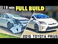 10 min  full build  rebuilding 2015 toyota prius wrecked from auction   at home diy