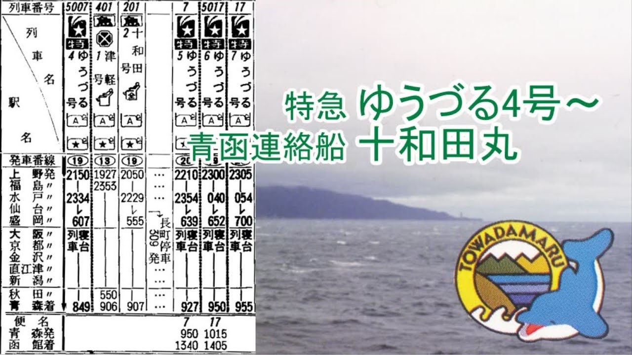 特急ゆうづる4号～青函連絡船十和田丸