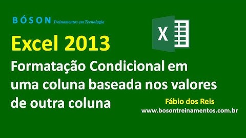 Excel - Formatação Condicional em uma coluna baseada nos valores de outra coluna