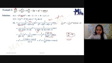 3 Linear Differential Equations: Particular Integral (P.I.) X = sin(ax) or cos(ax)