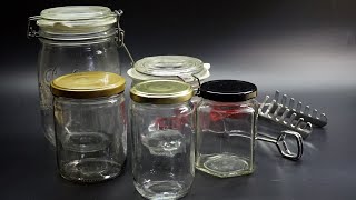 Sterilizing glass canning jars. Complete process.