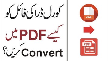 How to make PDF In CorelDraw | CDR To PDF | Urdu/Hindi