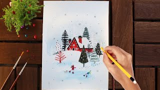 Painting Tutorial for Beginners | Watercolor art | STEP by STEP |@Amazingartscafe
