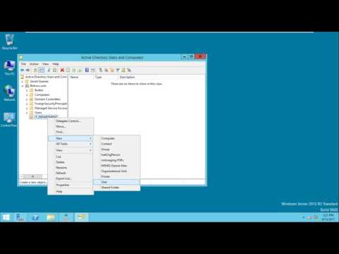 How to create an new organization unit (OU) in windows server 2012 || Part 5