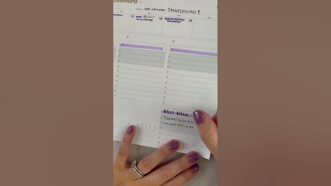 Weekly overview setup with Ink and Volt dashboard planwithme 