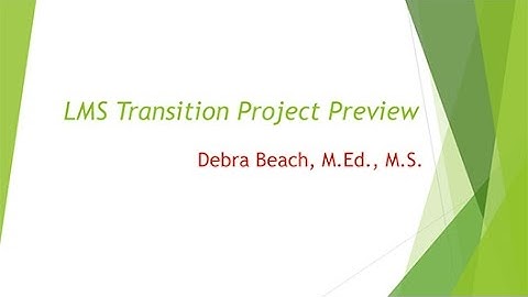 LMS migration training planning and execution