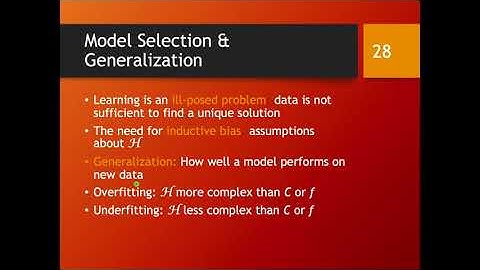 Model selection and generalisation