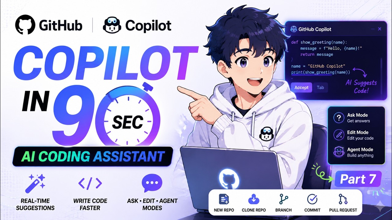 GitHub Copilot in 90 Sec 🔥 | AI Coding Assistant Sinhala with VS Code ...