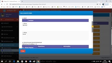 TUTORIAL E-RAPOR SD #15 Menu Hasil Pengolahan Nilai