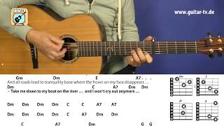 Video thumbnail of "Boat On The River - Styx, Cover, Chords/Lyrics Play Along, Easy Guitar Lesson"