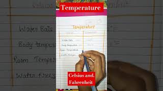 Celsius And Fahrenheit trick,  Temperature Measures, science #youtubeshorts #educationalvideo