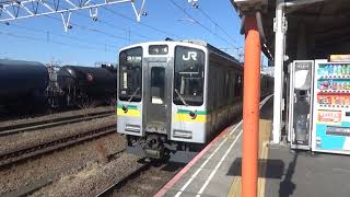 【新潟からやってきた⁉】南部支線E127系発車‼/Nambu branch line E127 series departs