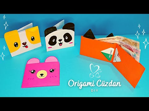 KAĞITTAN KOLAY CÜZDAN YAPIMI 💰💳💸🤩 KAĞIT CÜZDAN NASIL HAZIRLANIR📜ORİGAMİ CÜZDAN