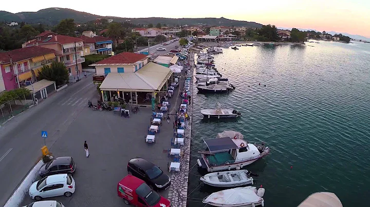 Xouras Taverna from beautiful harbour of Ligia,Lef...
