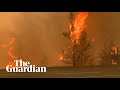 Canada heatwave resident films escape from wildfire as flames engulf lytton village