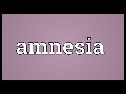 Amnesia Meaning