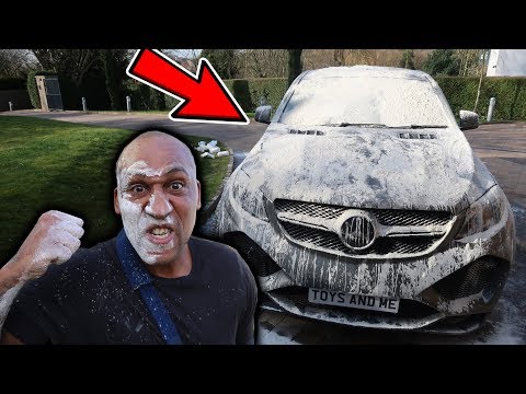 flour-bomb-on-my-dads-car-*prank*---angry-dad-flips!!