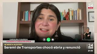 Seremi de Transportes chocó ebria y renunció