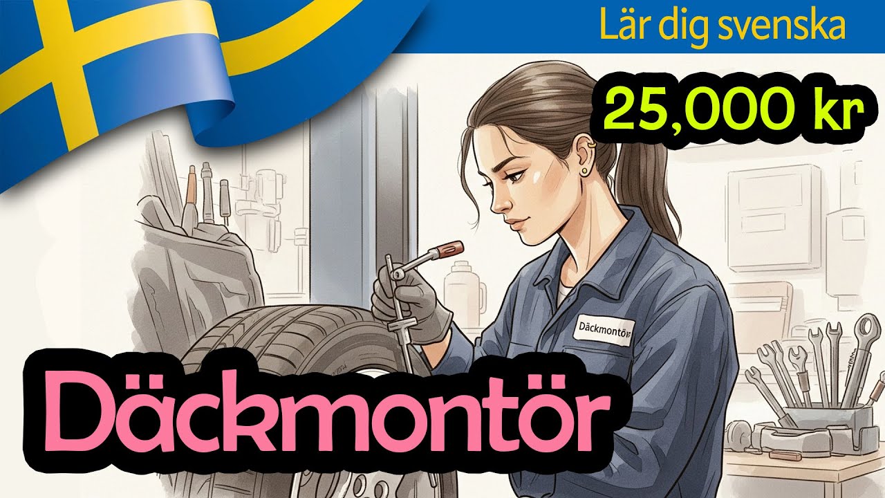 Lär dig svenska (Däckmontör i Sverige)