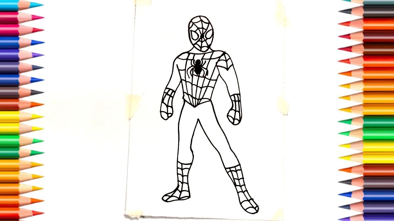 Let's Draw a Spiderman drawing Easy For Kids and Beginners. - YouTube