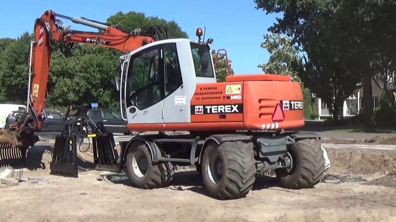 GROTE BOMEN PLANTEN IN AALDEN & TEREX TW 140 & SNOEIJING