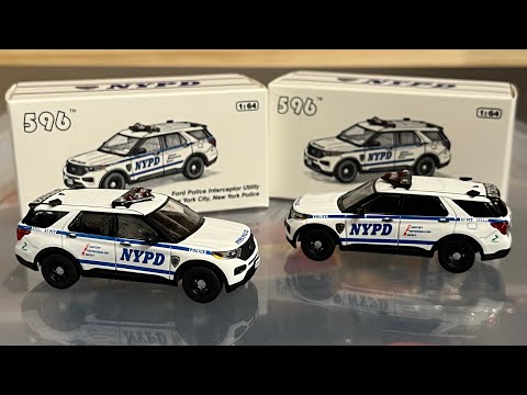 596 NYPD Ford Explorer Police Interceptor Utility 1/64 Scale