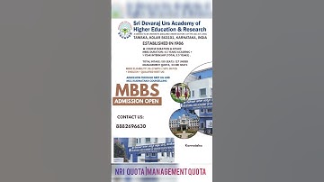 Sri Devaraj Urs Academy of Higher Education and Research (SDUAHER), Kolar [MBBS admission]karnataka