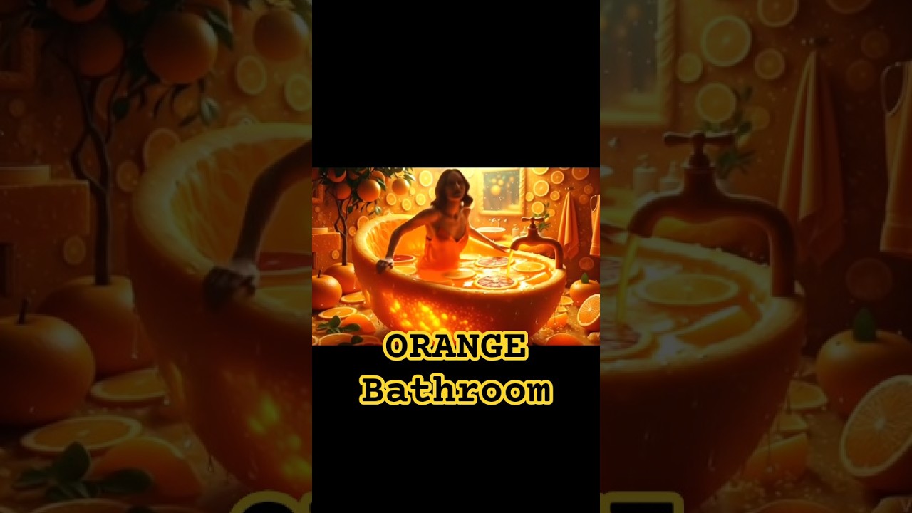 ORANGE 🍊 Bath | Who wants a orange bath 🛁