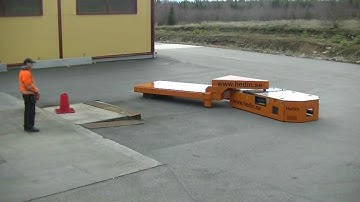 Battery Powered Tug Truck with trailer, 40 ton carrying capacity