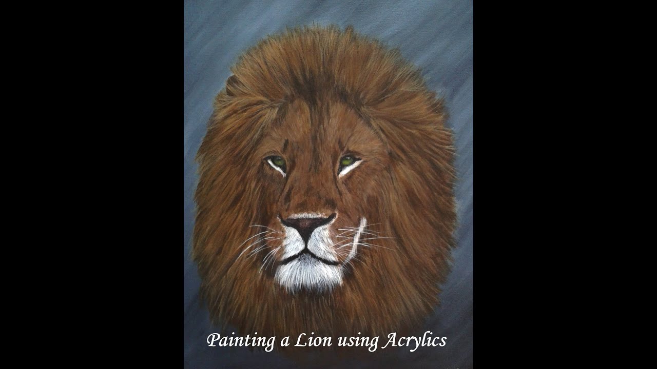 Painting a Lion using Acrylic Paints