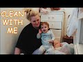 DITL of a SAHM | Clean With Me (cleaning motivation) Day In The Life with a CRAZY TODDLER.