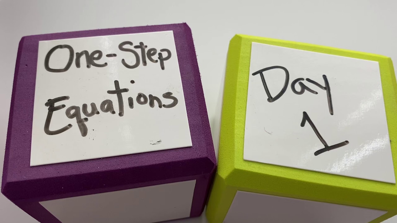 One Step Equations Day 1 - YouTube